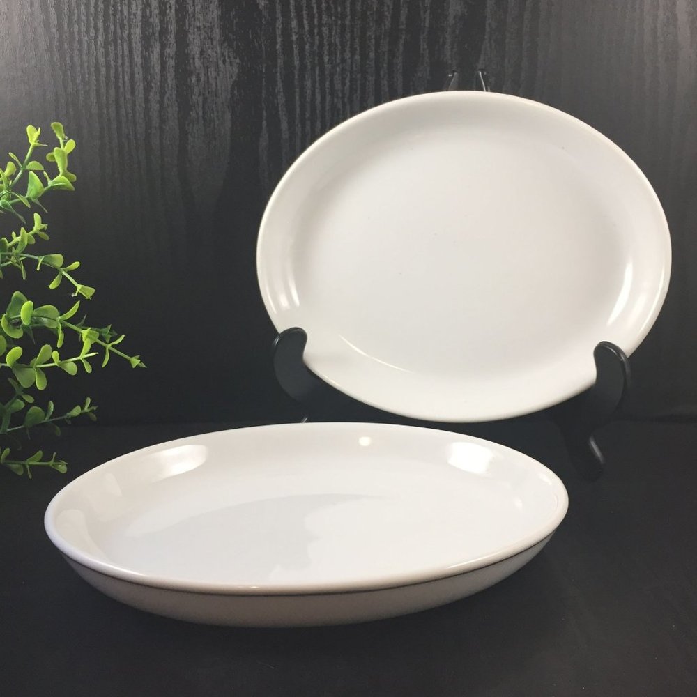 2 AMKO American Airlines Oval First Class Serving Plate White with Platinum Band - Picture 5 of 7